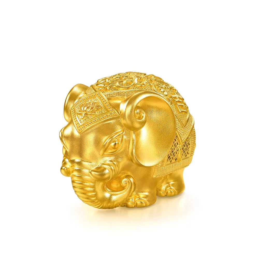 【點睛品】吉祥瑞象 黃金擺件