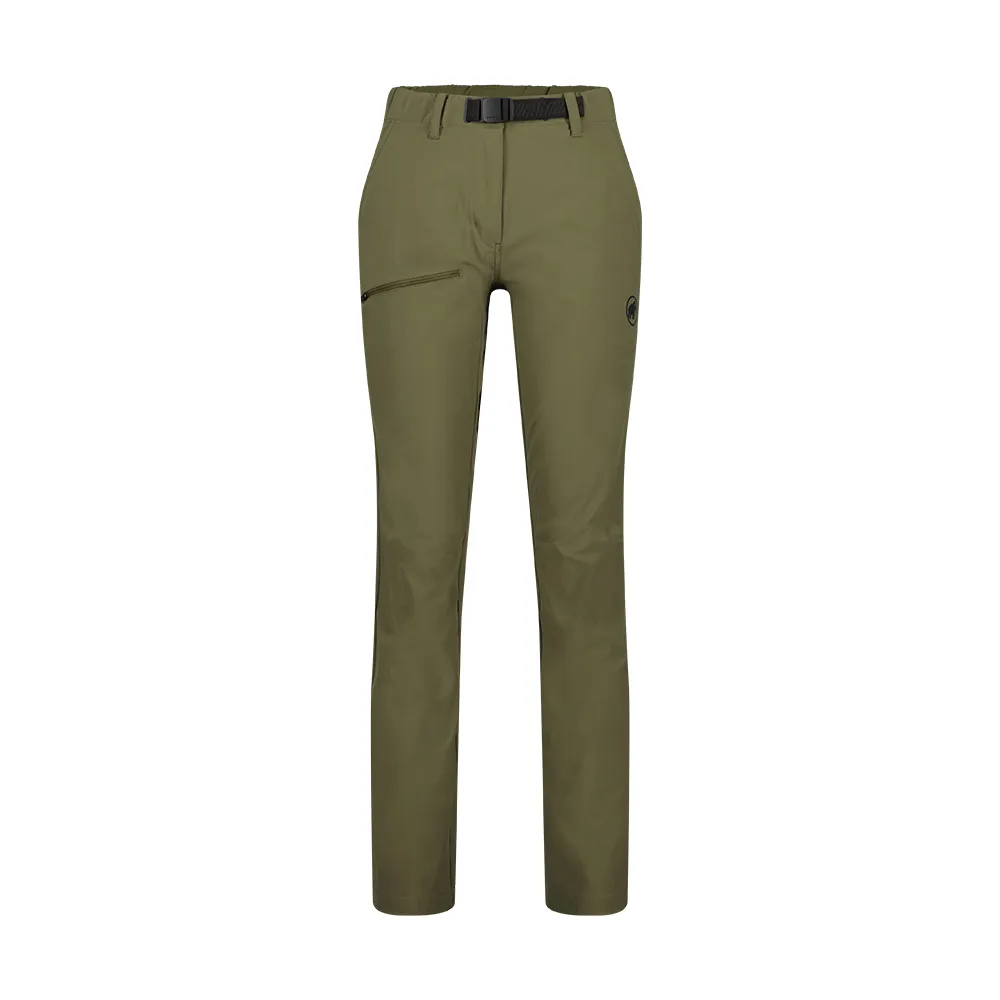 【Mammut 長毛象官方直營】Aegility Pants AF Women 日系機能舒適防潑水長褲 綠鬣蜥 女款 #1022-02240