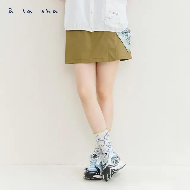 【a la sha】蘋果貓鬆緊褲裙