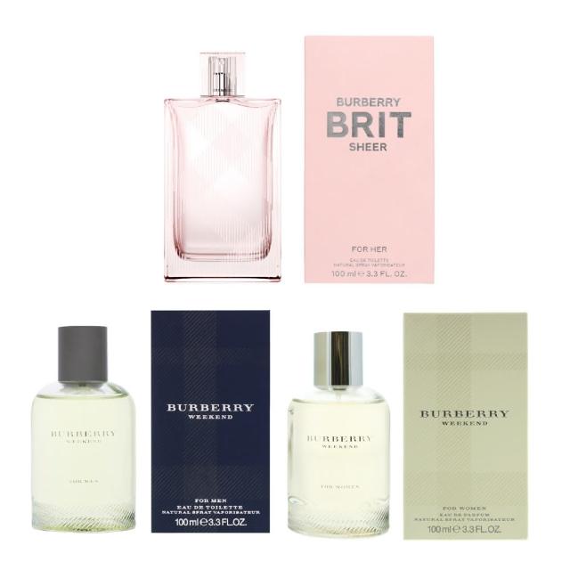【BURBERRY 巴寶莉】淡香精/淡香水 100ml(粉紅風格/倫敦男性/週末女性/週末男性.多款任選)
