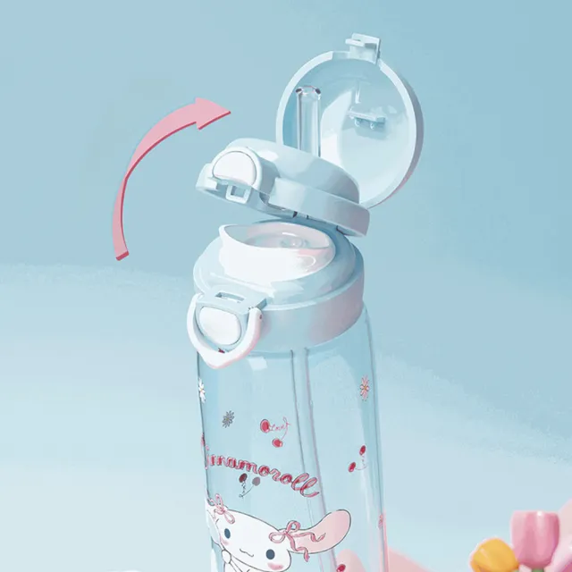【SANRIO 三麗鷗】三麗鷗家族Tritan直飲吸管雙飲太空杯水壺500ml不含雙酚A(酷洛米/大耳狗/美樂蒂/凱蒂貓)