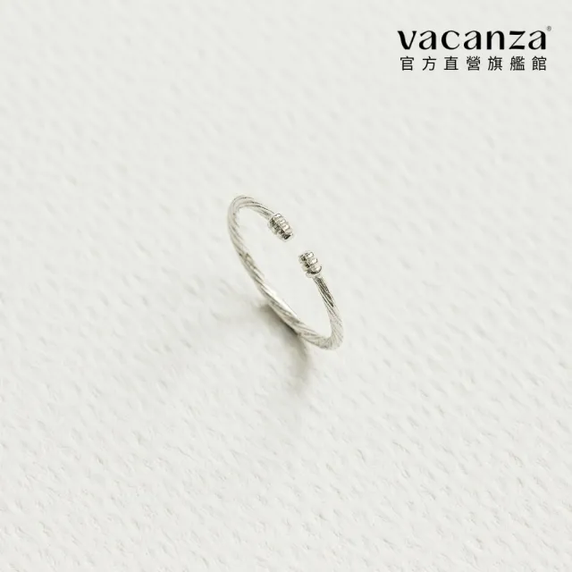 【vacanza】925純銀飾品｜麻花細款繩 純銀戒指 尾戒 (抗過敏 情人節禮物 生日禮物)