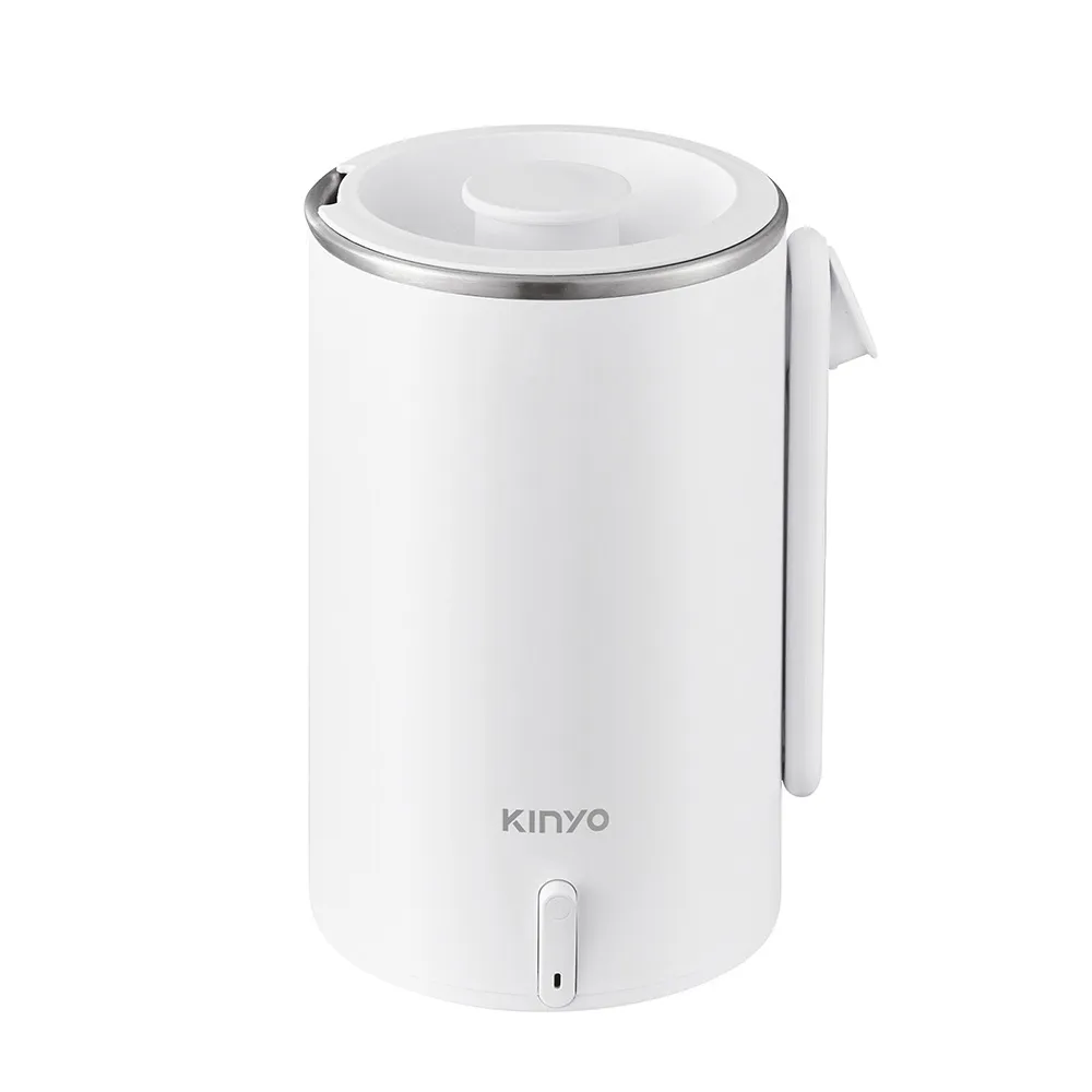 【KINYO】304不鏽鋼隨行快煮壼600ML(無底座+分離式電源線+折疊式防燙把手 AS-HP65)