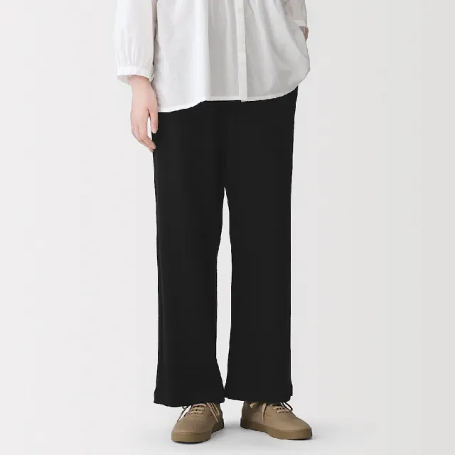 【MUJI 無印良品】女鬆餅紋長褲(墨灰/黑色/粉米/煙燻綠)