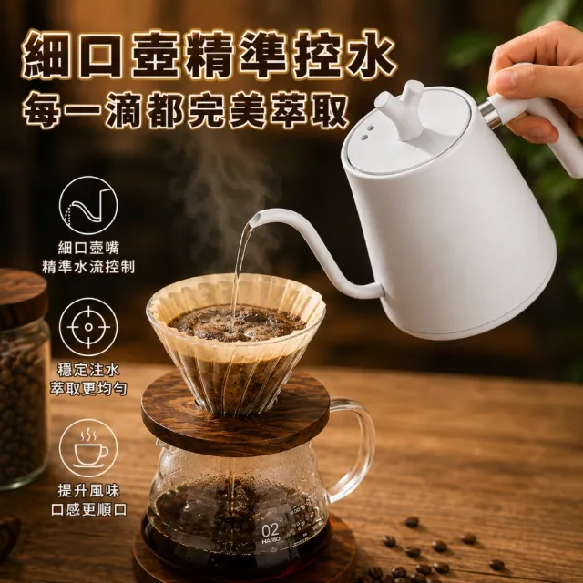 【creative Home】手沖咖啡三件組 手搖磨豆機+細口手沖壺+304不鏽鋼濾杯 精品咖啡手沖組 禮盒組
