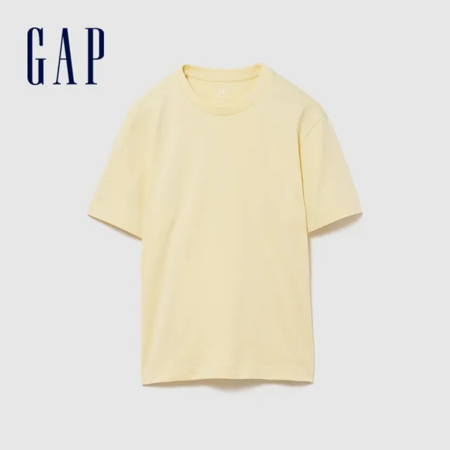 【GAP】重磅寬鬆 Gap Logo 短版短袖T恤-多色任選(895170)