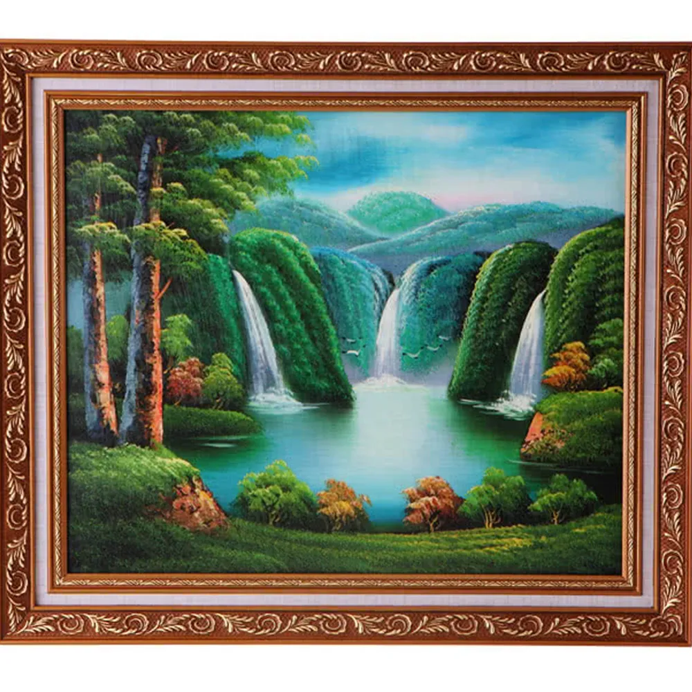 【開運陶源】開運化煞*福祿壽*山水畫 山水圖(60x52cm)