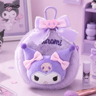 【SANRIO 三麗鷗】雙11 正版授權凱蒂貓美樂蒂大耳狗酷洛米毛絨零錢包耳機包背包吊飾(閨蜜女兒女友生日聖誕 