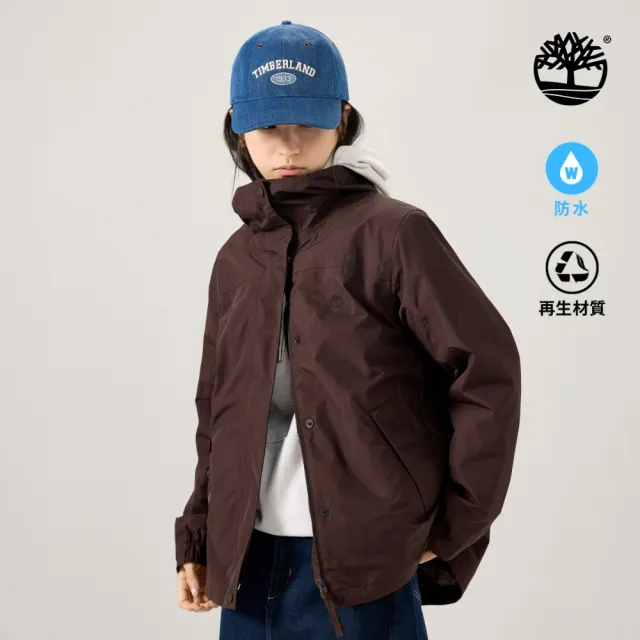 【Timberland】女款深棕色三合一防水外套(0YH5NC35)