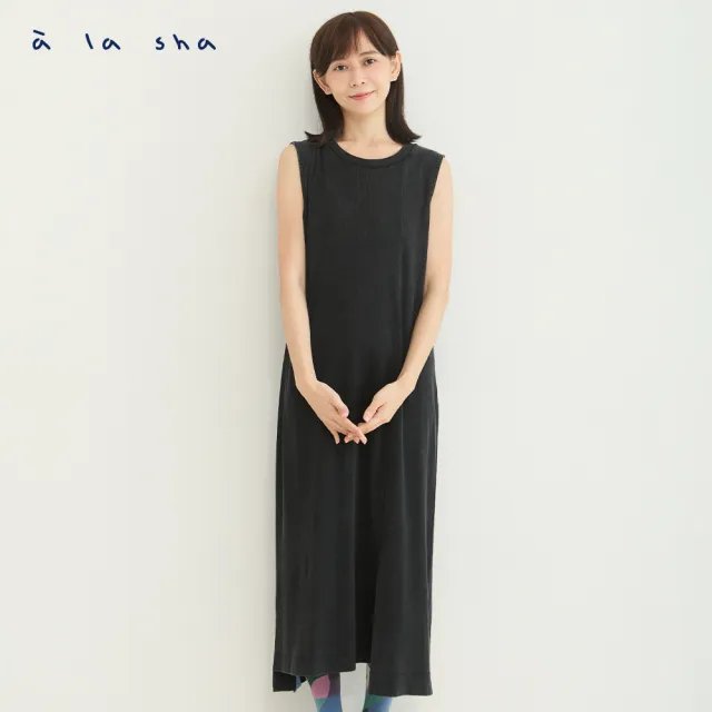 【a la sha】雪花水洗感不對稱背心洋裝