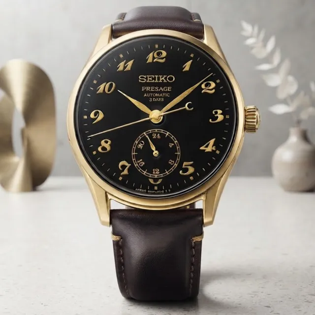 【SEIKO 精工】PRESAGE系列 日系工藝 漆藝面盤 機械腕錶 錶 週年慶 雙11 (HCC006J1/6R5H-00G0C)