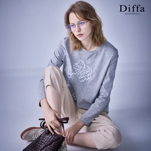 【Diffa】速乾防曬不對稱剪裁長褲-女