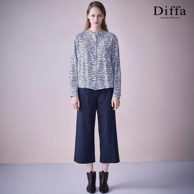 【Diffa】俐落貼袋直筒寬褲-女