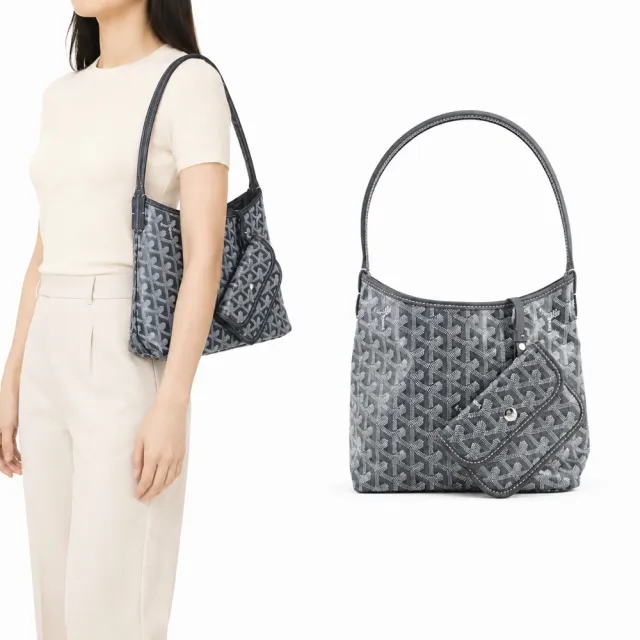【GOYARD 高雅德】Boheme Hobo基本款MINI肩背包-深灰