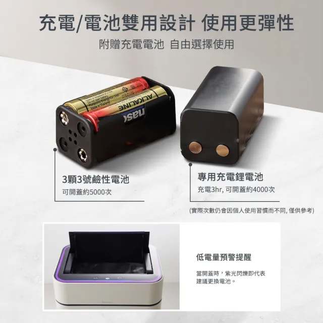 【mo select】智能除臭殺菌不鏽鋼感應垃圾桶30L(雙開蓋/大容量/附充電電池/mo選)