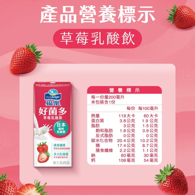 【福樂】機能保久乳200mlx24入/箱(超能蛋白原味/好菌多草莓乳酸/超能蛋白奶茶/好眠高鈣)
