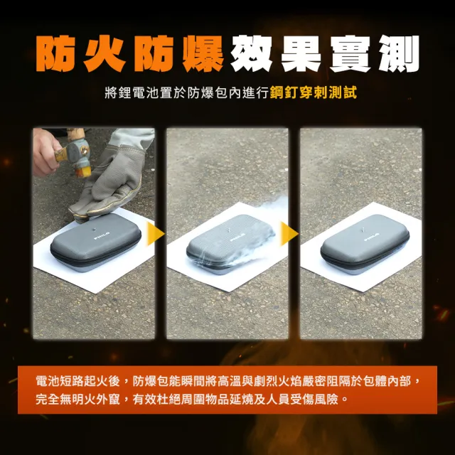【Philo 飛樂】4入組 anti12 救車電源收納包 行動電源防爆防火袋(防爆耐高溫 /防火收納包/阻燃防火包)