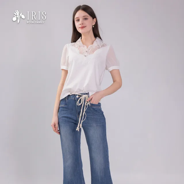 【IRIS 艾莉詩】輕法式蕾絲拼接上衣(62957)