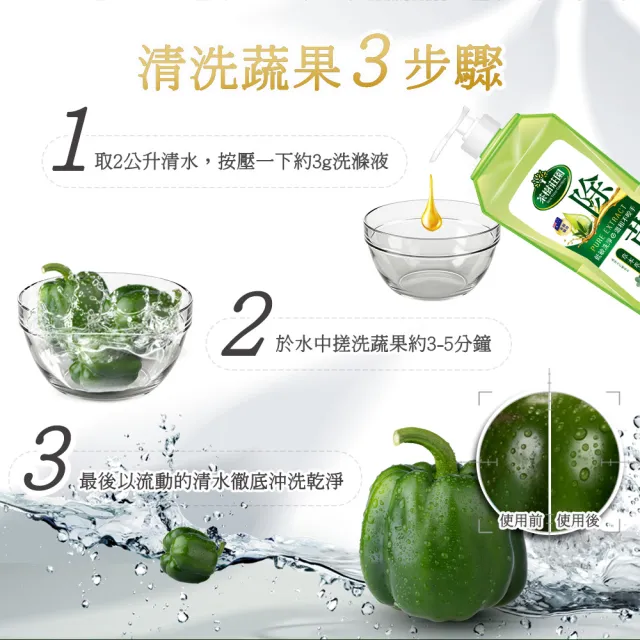 【茶樹莊園】雙效蔬果食器洗滌液洗碗精補充包(草本萃淨/酵素油切)700g/入X12入箱購