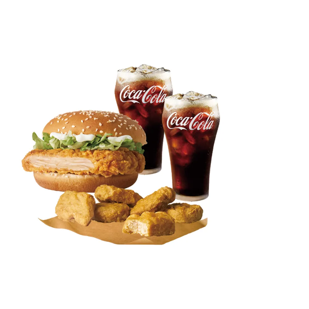 【麥當勞】勁辣鷄腿堡+麥克鷄塊(6塊)+可樂(中)*2好禮即享券-E