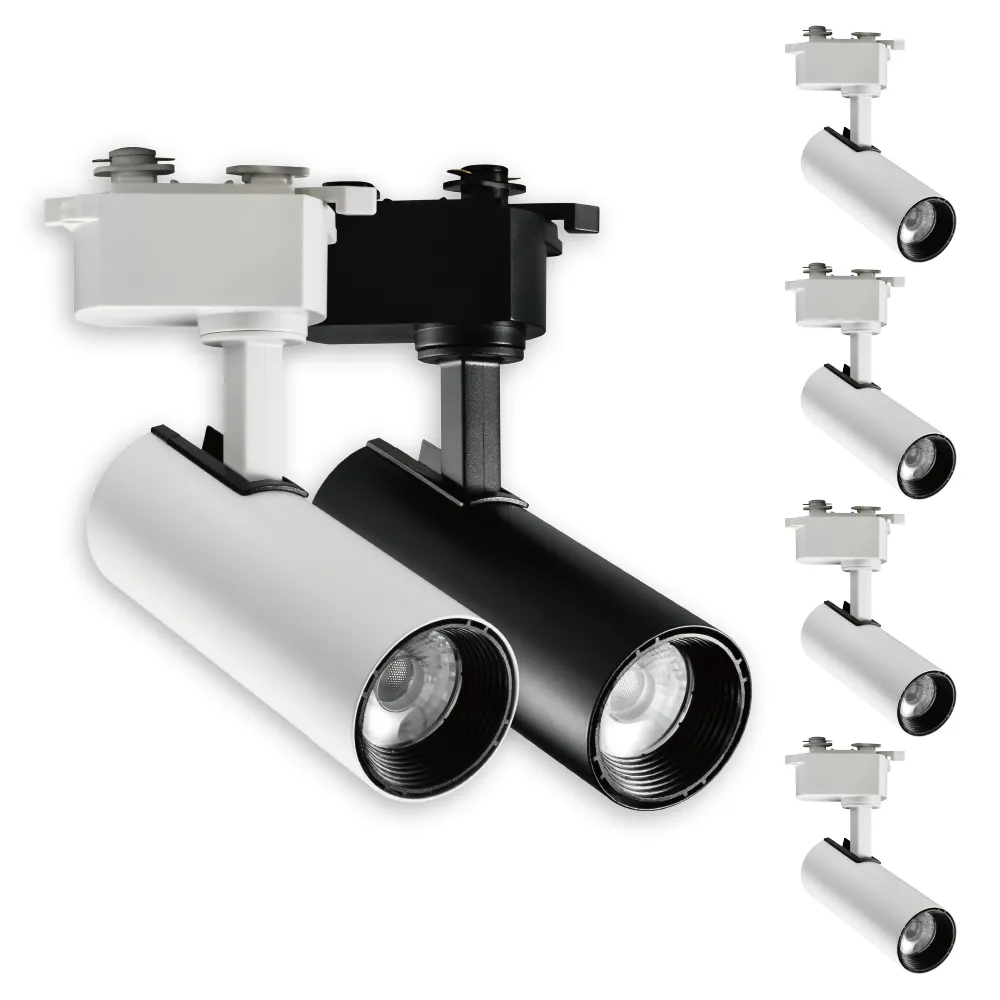【Everlight 億光】4入組 7W LED 恆亮軌道燈 珍珠白/黑曜石(黃光/自然光)