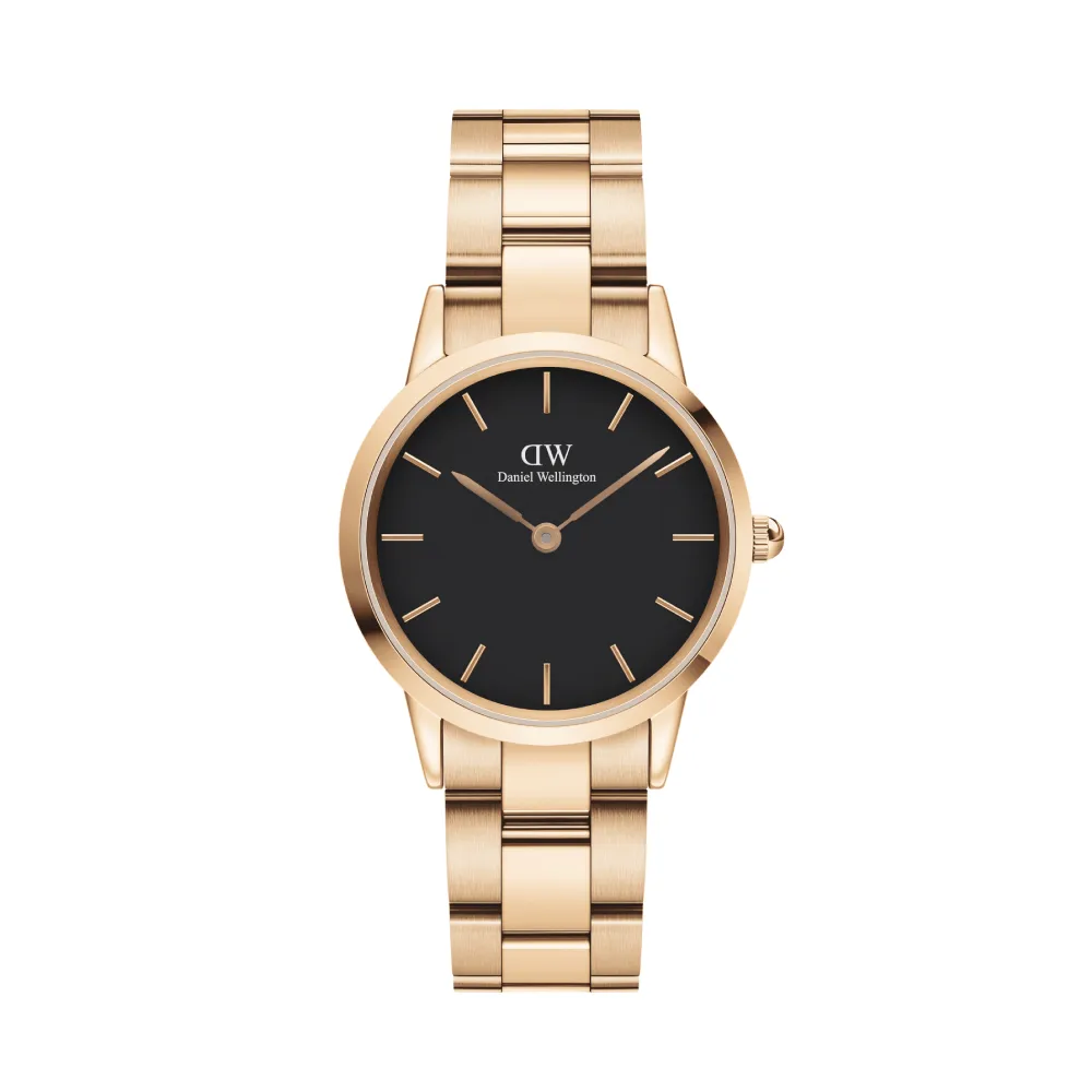 【Daniel Wellington】DW 手錶 Iconic Link 28mm/32mm精鋼錶 特調玫瑰金(DW00100214)