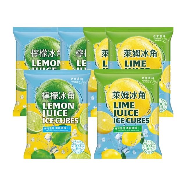 【EARNEST FARM 老實農場】100%檸檬/萊姆冰角任選6袋(28mlX10個/袋)(中秋送禮推薦)