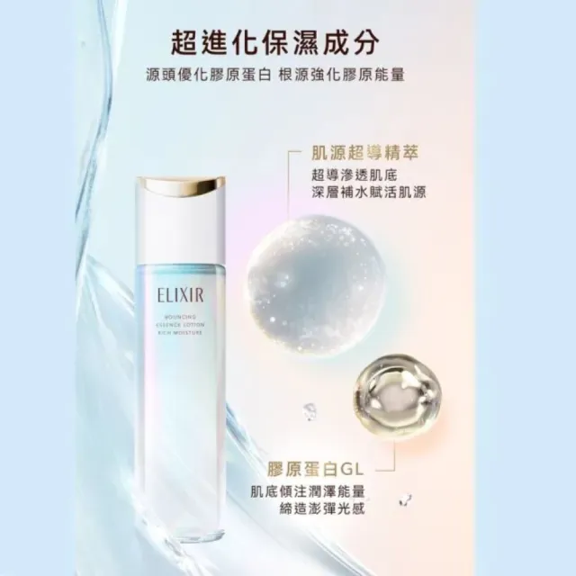 【ELIXIR 怡麗絲爾】彈潤修護水乳組II (精華露+精華乳+A醇精華2g+小金管5ml+精華露18mlx2+精華乳18ml)
