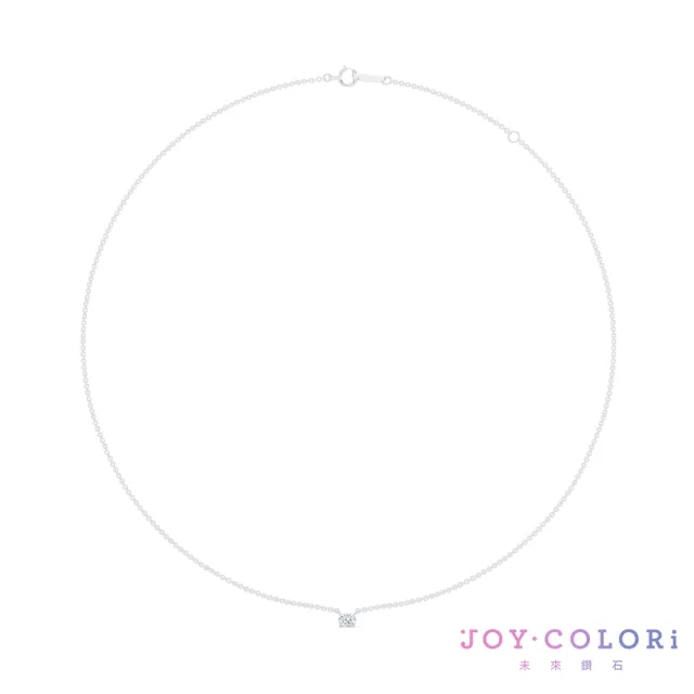 【JOY COLORi 未來鑽石】10K金 18分 橢圓鑽項鍊(培育鑽石 流光 NS8043OBLG)