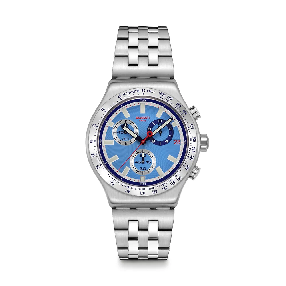 【SWATCH】MIDDAY IN THE MIRROR 金屬手錶/男錶/女錶/瑞士製造 YVS541G (43mm)