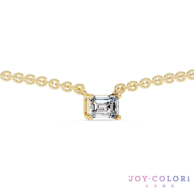 【JOY COLORi 未來鑽石】10K金 26分 祖母綠鑽石項鍊(培育鑽石 映光 NS8043ECLG)