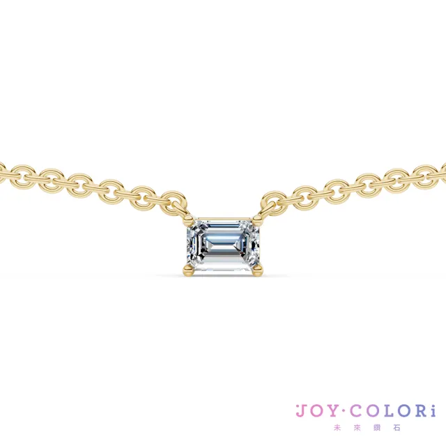 【JOY COLORi 未來鑽石】10K金 26分 祖母綠鑽石項鍊(培育鑽石 映光 NS8043ECLG)