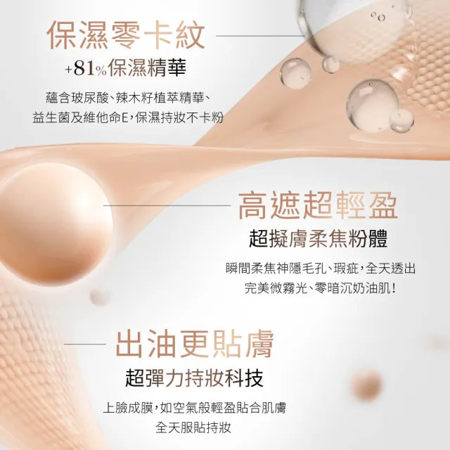 【LANCOME 蘭蔻】官方直營 零粉感超持久粉底SPF 48/ PA++(LANCOME/零粉感/粉底)