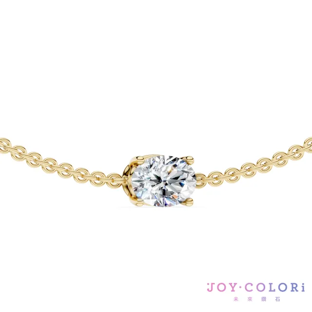【JOY COLORi 未來鑽石】10K金 18分 橢圓鑽手鍊(培育鑽石 流光 BR8043OBLG)