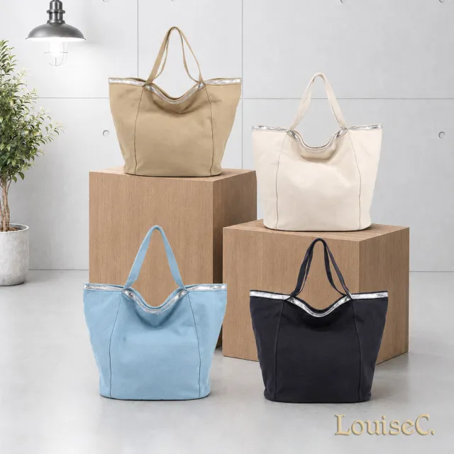 【LouiseC.】雙11 Tree House 帆布 水鑽 肩背包 4色 大尺寸 CC3165