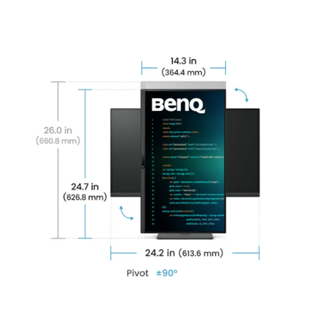 【BenQ】無線鍵鼠組★RD270Q 2K 144Hz 程式設計護眼螢幕 (27型/無反光面板/HDMI/USB-C/內建喇叭)
