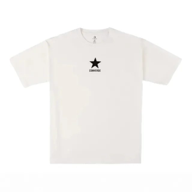 【CONVERSE】Conevrse TEE 男款 米白色 印花 運動 休閒 Logo T恤 短袖 MCK057-W2Y
