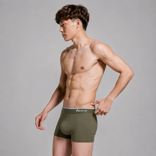 【FU】6件組 石墨烯植舒感FU平口褲.男四角褲.彈性合身.快乾親膚.抗菌抑臭.透氣內褲