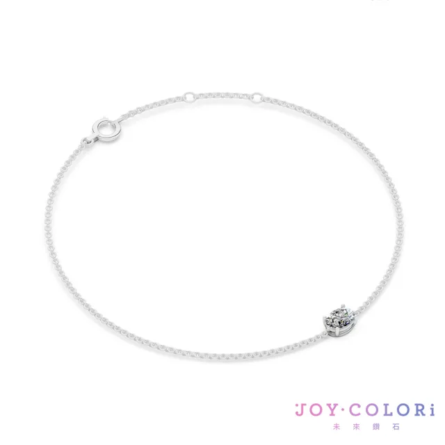 【JOY COLORi 未來鑽石】PT950鉑金 15分 橢圓鑽手鍊(培育鑽石 流光 BR8043OALG)