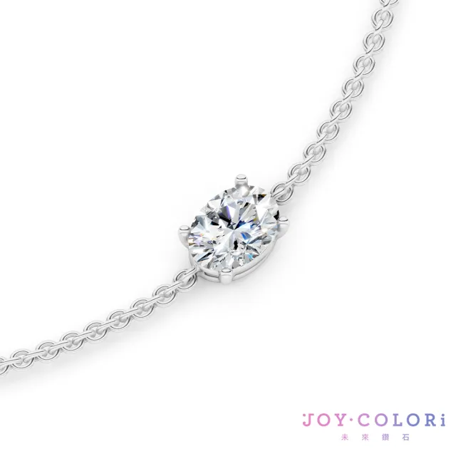 【JOY COLORi 未來鑽石】PT950鉑金 15分 橢圓鑽手鍊(培育鑽石 流光 BR8043OALG)