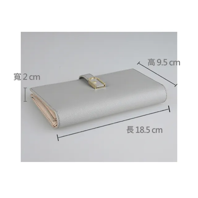 【FURLA 芙拉】FURLA Flow拱門LOGO小牛皮7卡釦式對折長夾(珍珠灰x內芭蕾粉)