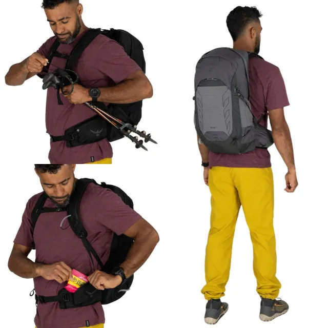 【Osprey】雙11 Talon 22 輕量化登山背包 男 Scoria Blue Night Shift (輕量旅行後背包 快速移動單車)