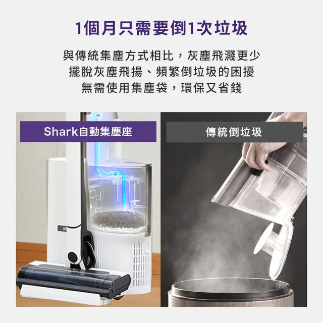 【Shark】EVOPOWER FIT+ LC150自動集塵無線吸塵器(返校季限時大降 輕量 抗纏結 HEPA濾網 寵物毛 車用 手持)