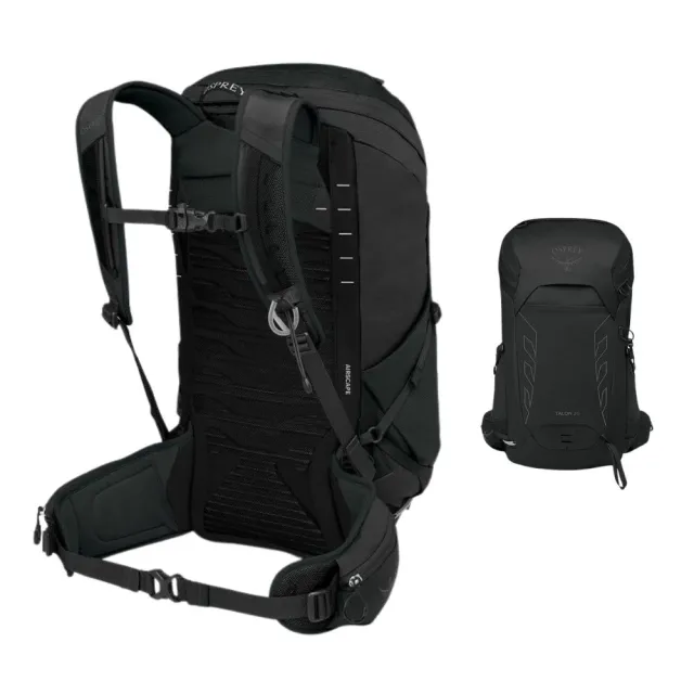 【Osprey】雙11 Talon 26L 男款輕量登山背包  Black Coal Grey ｜輕量旅行後背包  登山健行背包