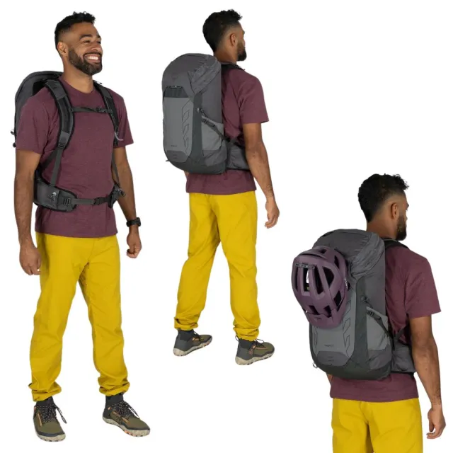 【Osprey】雙11 Talon 26L 男款輕量登山背包  Black Coal Grey ｜輕量旅行後背包  登山健行背包
