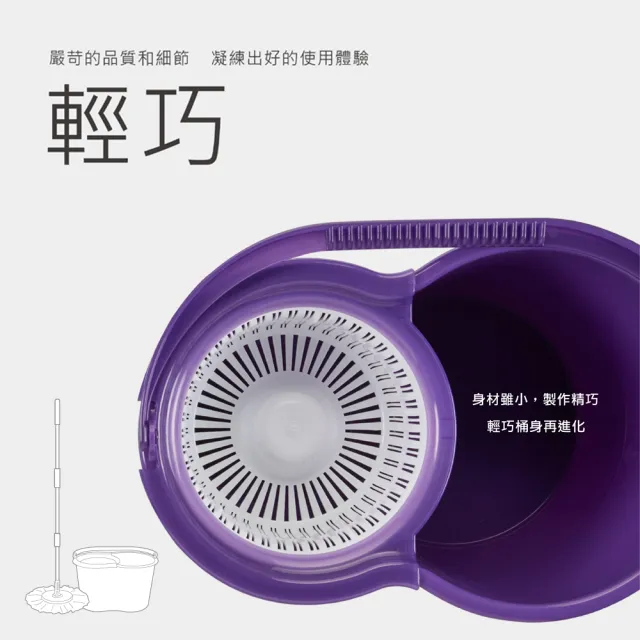 【好神拖】手壓旋轉拖把組(1拖+1桶+2布)贈刮刮卡