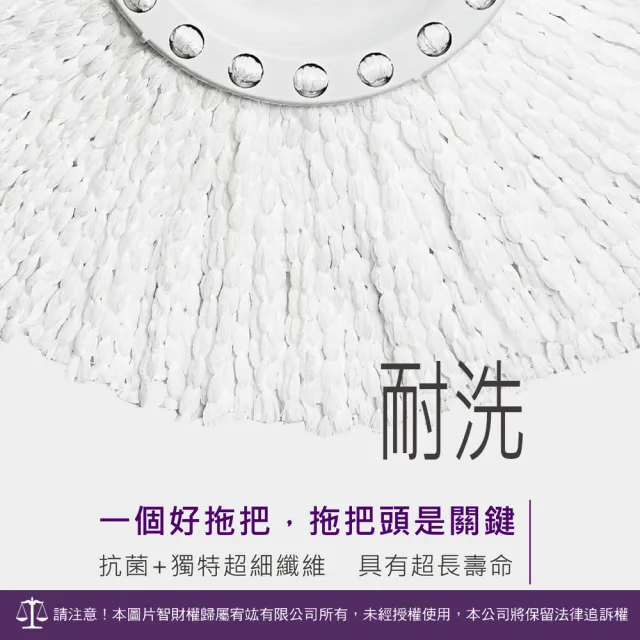【好神拖】手壓旋轉拖把組(1拖+1桶+2布)贈刮刮卡