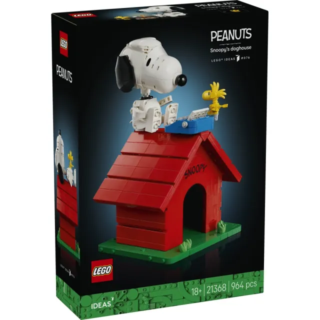 【LEGO 樂高】Ideas 21368 花生漫畫：史努比的狗屋(胡士托 居家擺設 禮物 玩具)