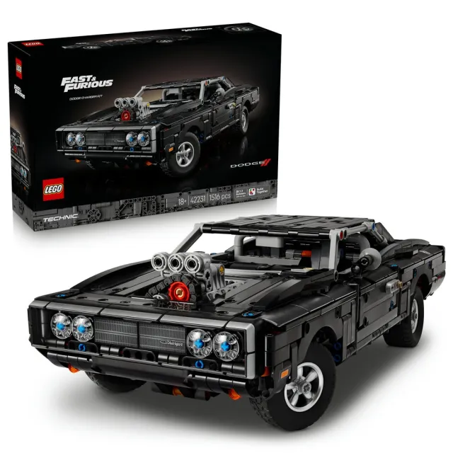 【LEGO 樂高】科技系列 42231 Fast and Furious Dodge Charger R/T 汽車(玩命關頭 賽車模型 禮物 玩具)