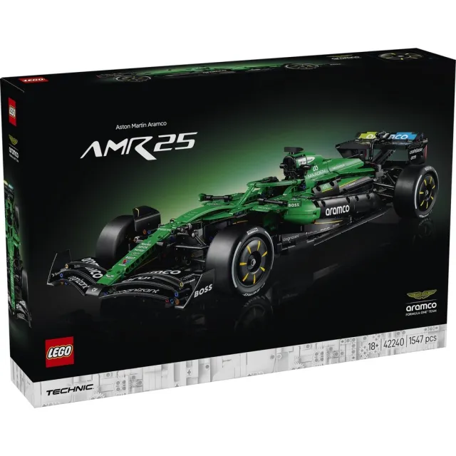 【LEGO 樂高】科技系列 42240 Aston Martin Aramco AMR25 F1 賽車(微縮模型 Formula 1 居家擺設 積木 禮物)
